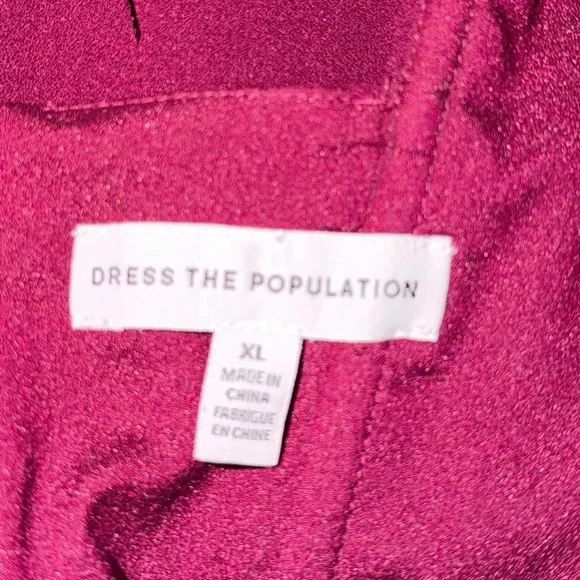 Dress the Population Louisa Midi Plunging Cocktail Dress - Picture 9 of 11